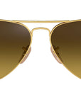 Aviator Gradient RB3025 112/85 Gold Brown