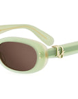 Dior Oblique B1I Green Oval Sunglasses
