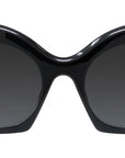 Curvy Black Round Sunglasses