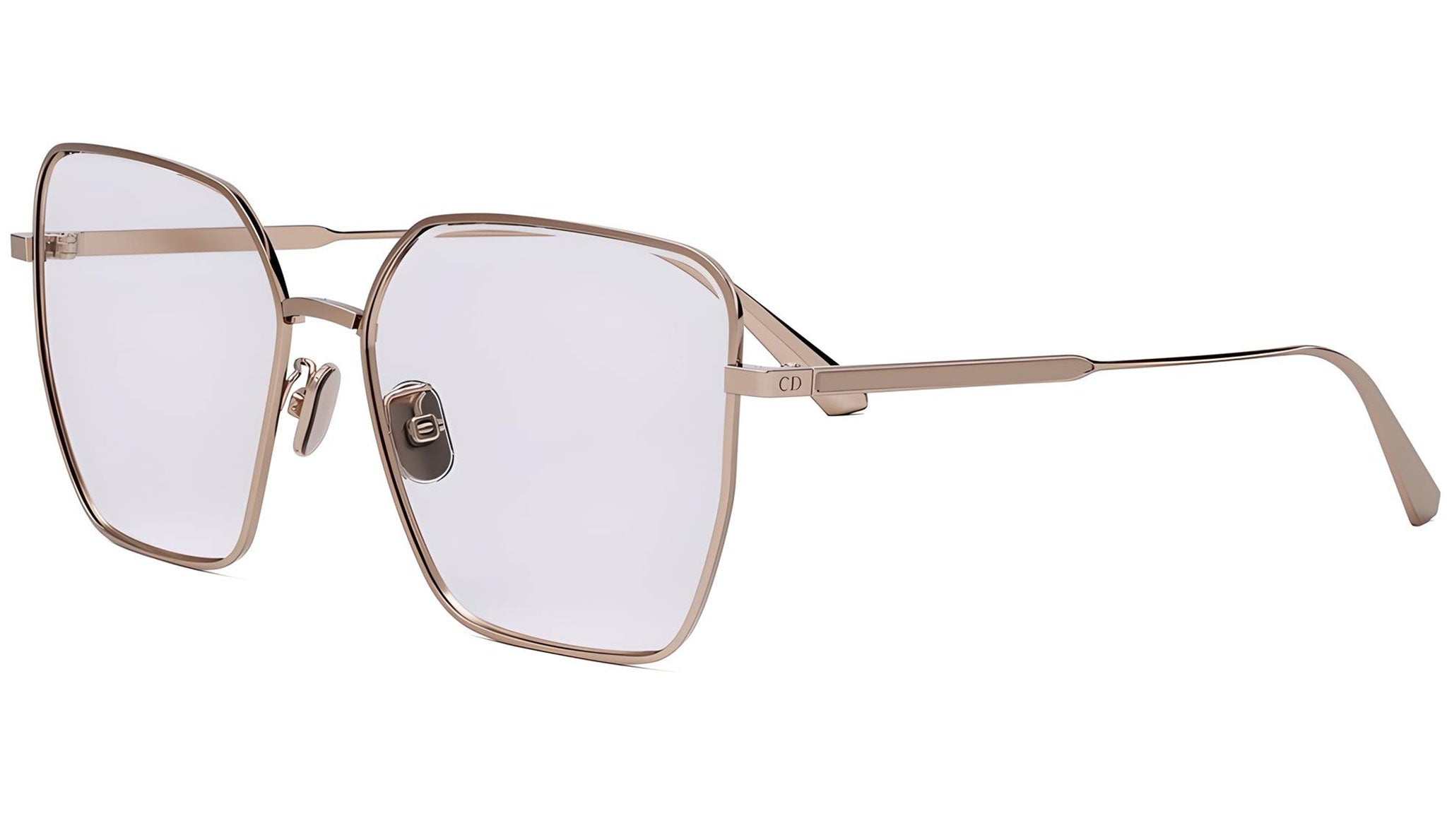 GemDiorO S6U Gold Geometric Eyeglasses