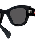 1970 Black Square Sunglasses