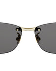 Dior Clover S1U Gold Rectangular Sunglasses