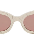 B.zero1 White Oval Sunglasses