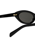 Triomphe Mini Black Oval Sunglasses