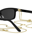Petit CD S1I Black Rectangular Sunglasses