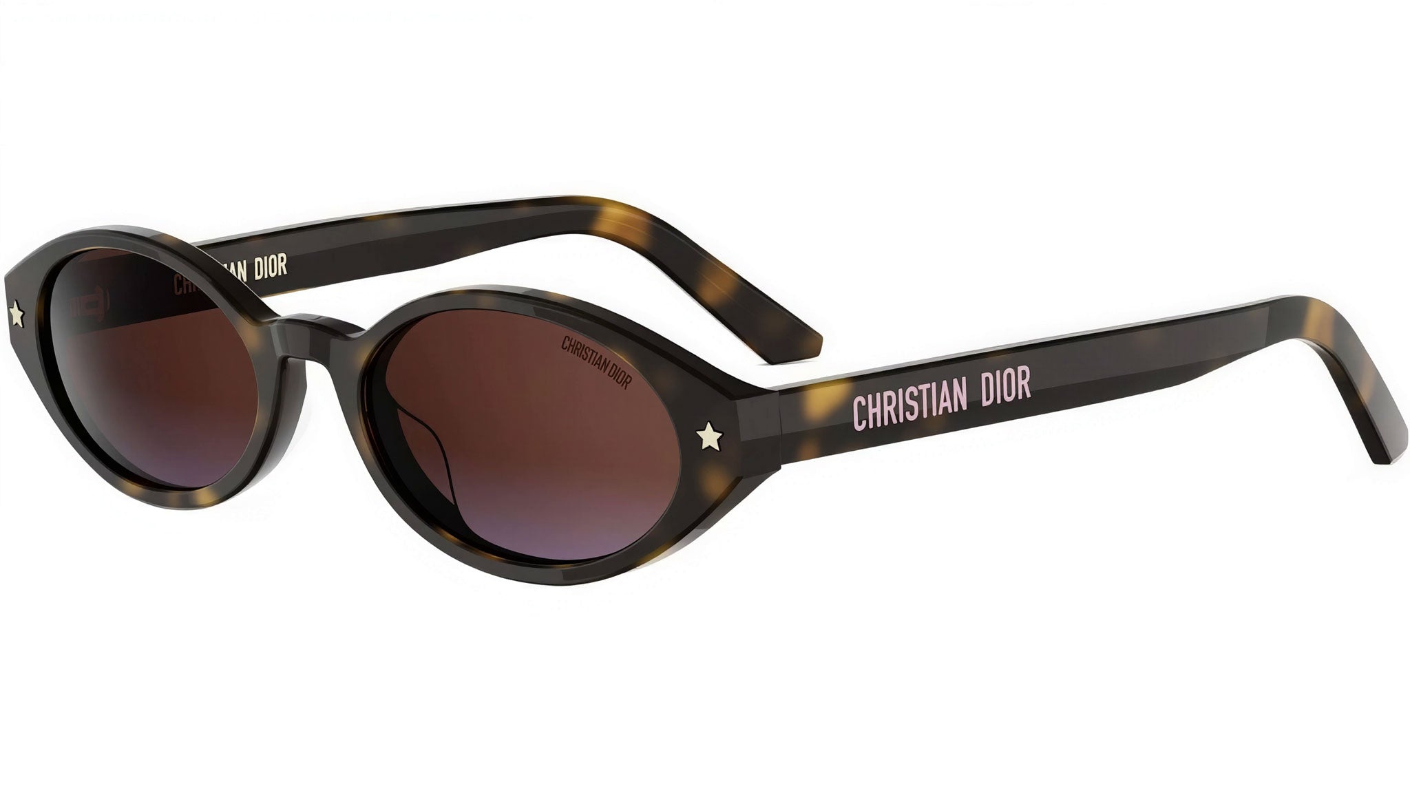 DiorPacific R1I Dark Havana Oval Sunglasses