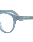 DiorMidnightO R1I Shiny Blue Round Eyeglasses