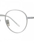Titanium Matte Silver Geometric Eyeglasses