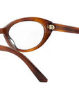 DiorGlowO B1I Brown Oval Eyeglasses