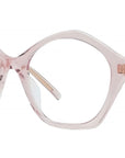 Curvy Pink Geometric Eyeglasses