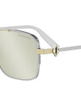 CD Diamond 9U Silver Pilot Sunglasses