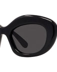Curvy Black Cat Eye Sunglasses