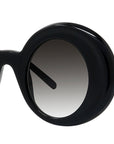 Curvy LW40089I 01B Black Round Sunglasses