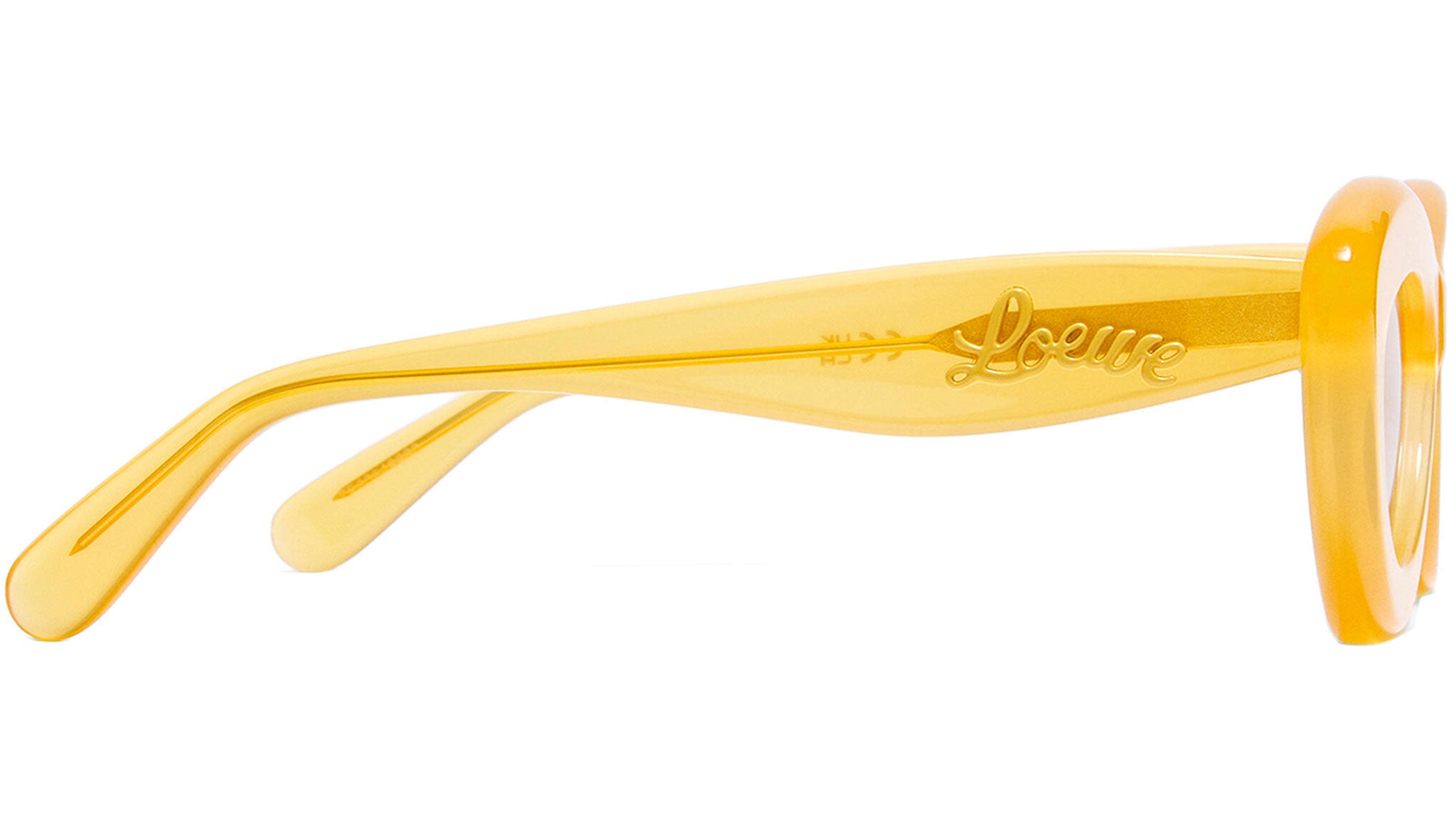 Curvy Yellow Cat Eye Sunglasses