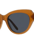 Slim Brown Cat Eye Sunglasses