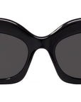 Curvy Black Cat Eye Sunglasses