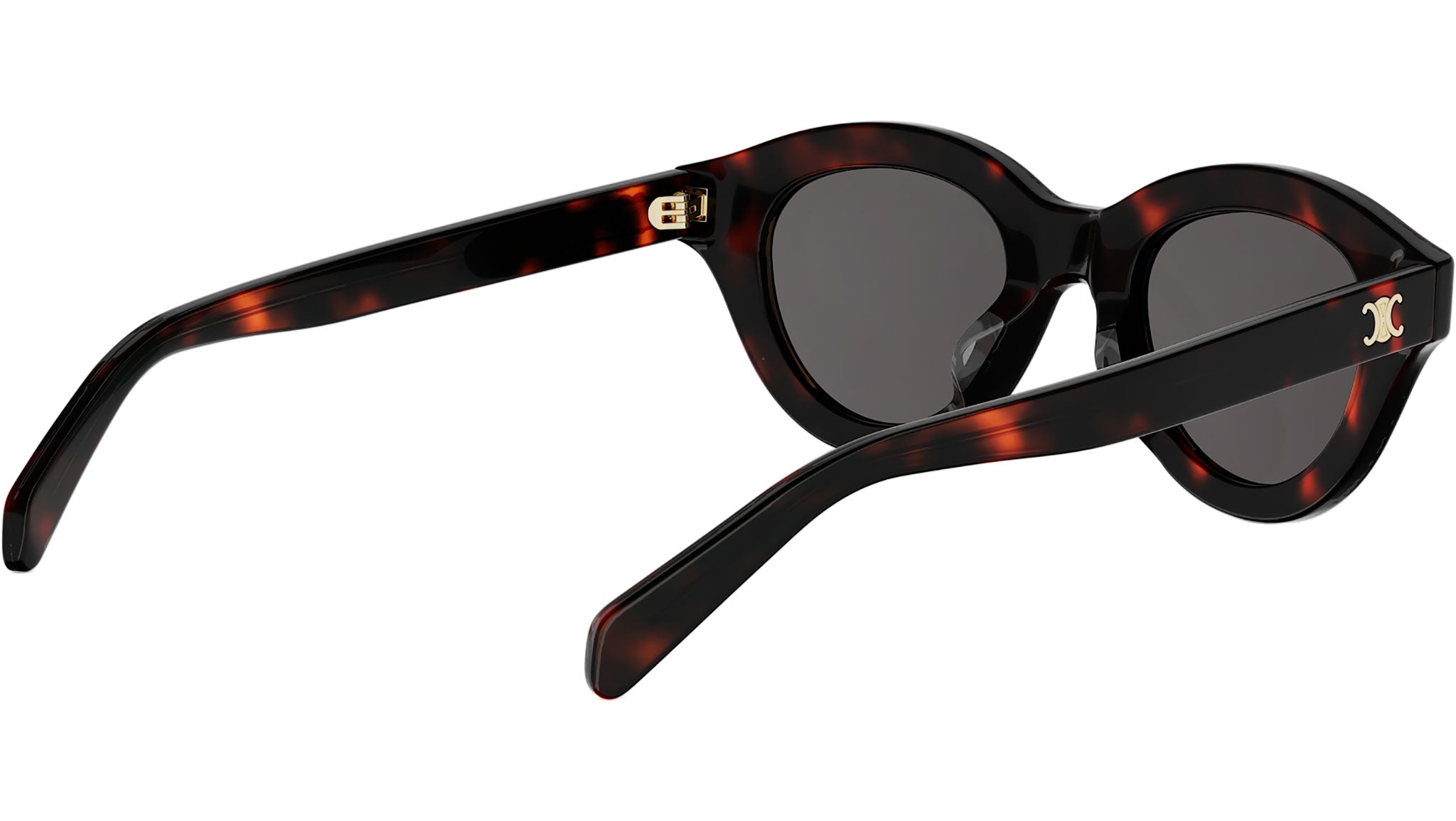 Triomphe Mini Havana Round Sunglasses