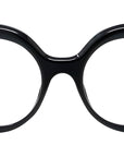 Curvy Black Round Eyeglasses