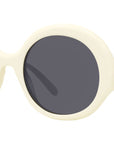 Thin White Round Sunglasses