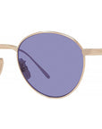 Slim Gold Round Sunglasses