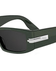 DiorBlackSuit XL S5I Dark Green Rectangular Sunglasses