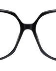 Curvy Black Round Eyeglasses