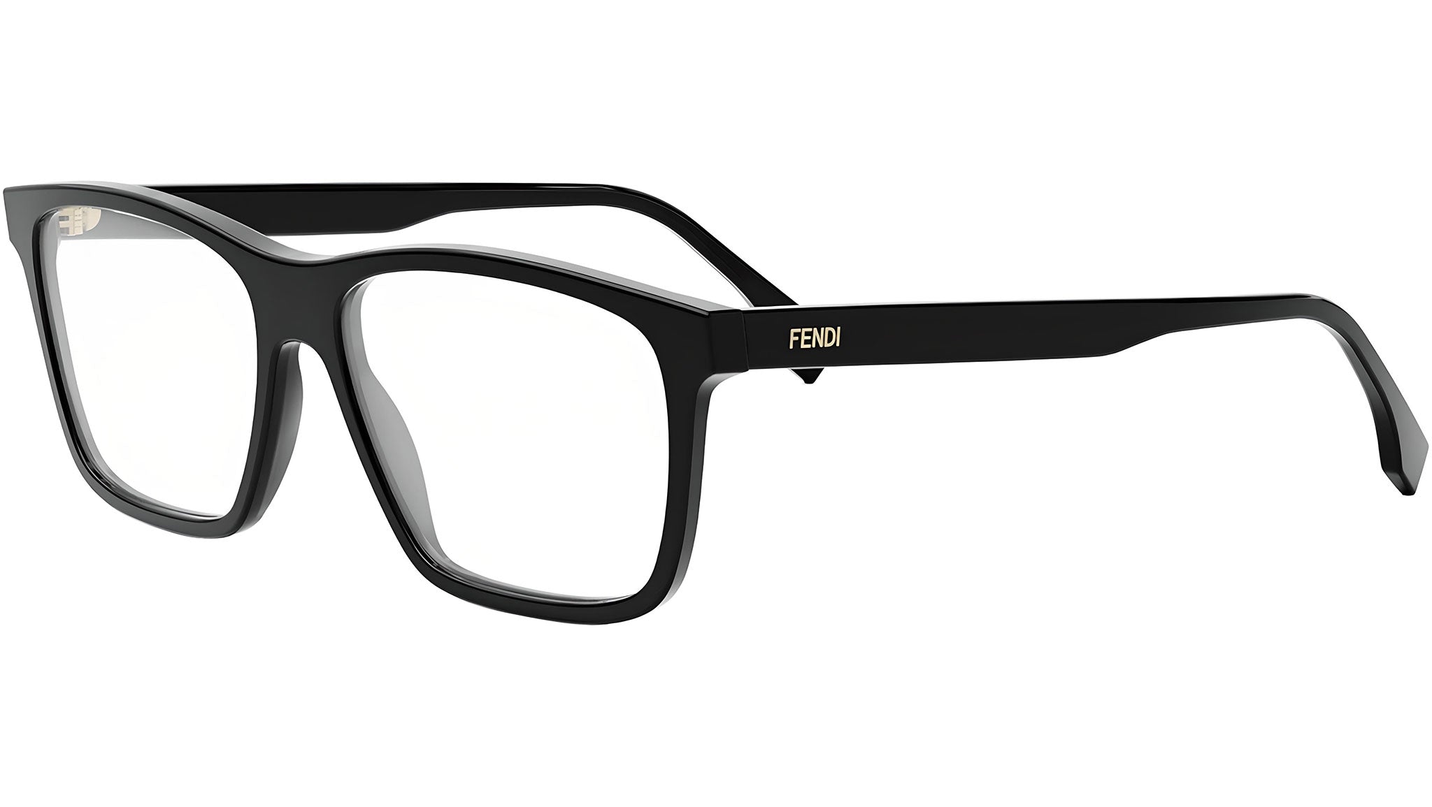 Fendi Fine Black Geometric Eyeglasses