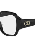 DiorGlowO S3I Black Geometric Eyeglasses