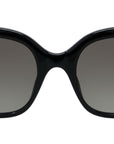 Slim Black Geometric Sunglasses