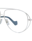 Metal Silver Pilot Eyeglasses